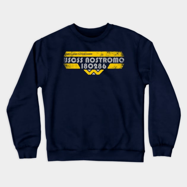 USCSS Nostromo Crewneck Sweatshirt by synaptyx